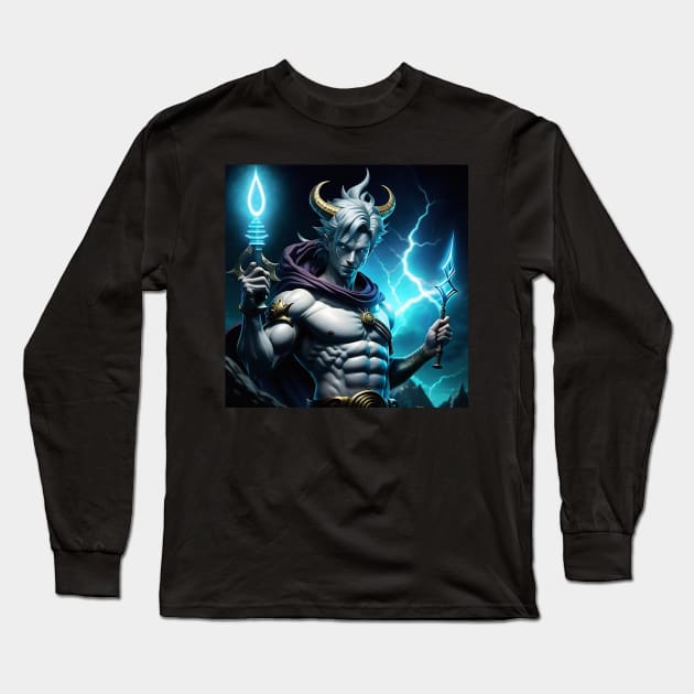 Magician God styled similar to Posiedon Long Sleeve T-Shirt by karissabest